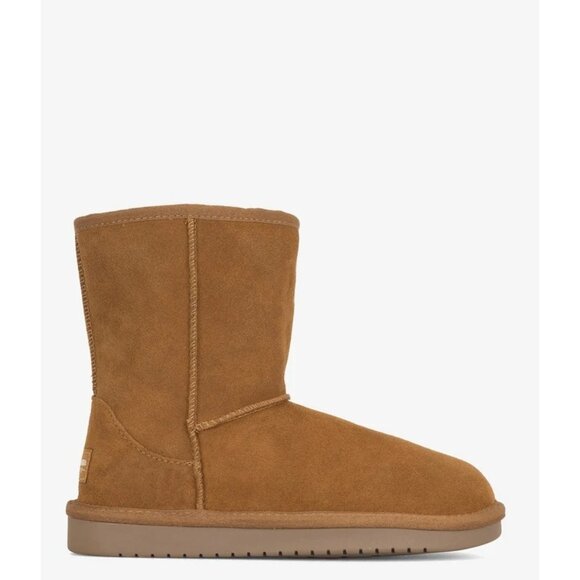 NEW UGG Koolaburra Koola Short Boots Womens 10 Brown Suede Fur Cozy Boho Winter - Picture 1 of 10